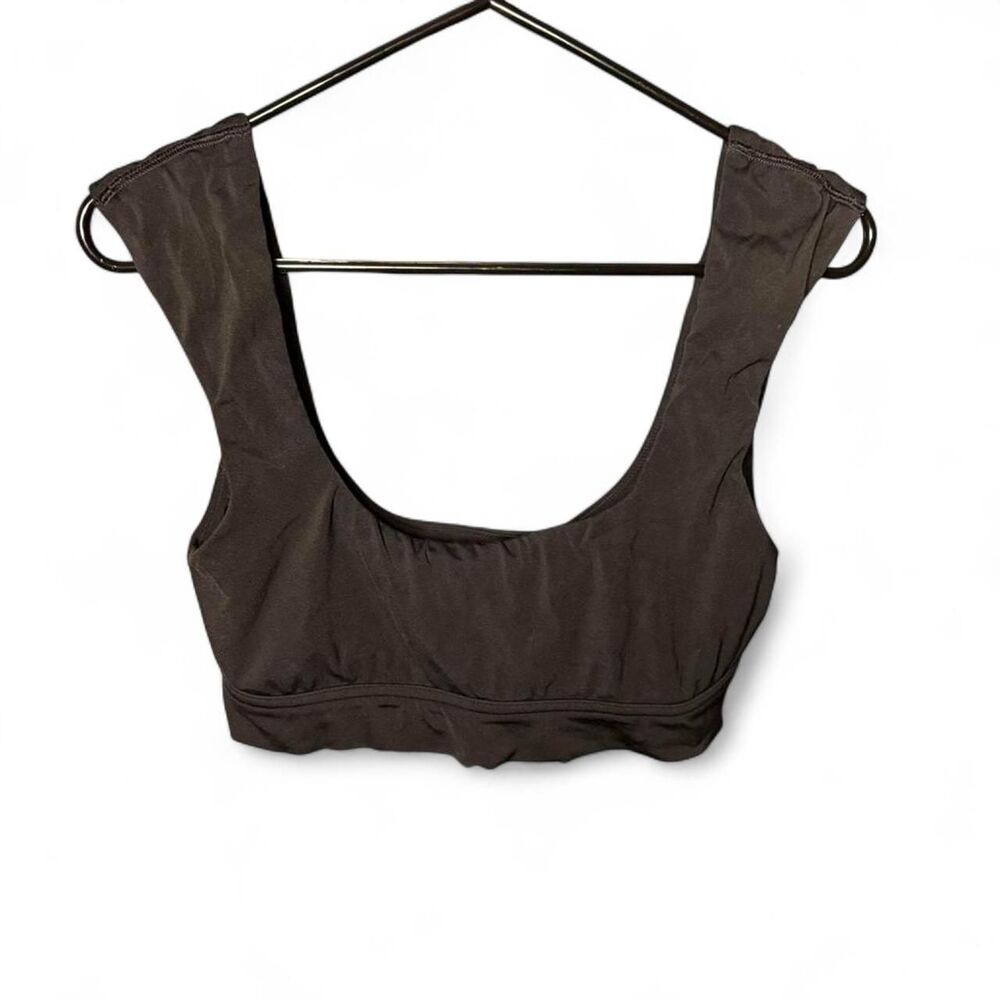 OFFLINE by Aerie Black Scoop Neck Sports Bra Medium Athleisure Lounge